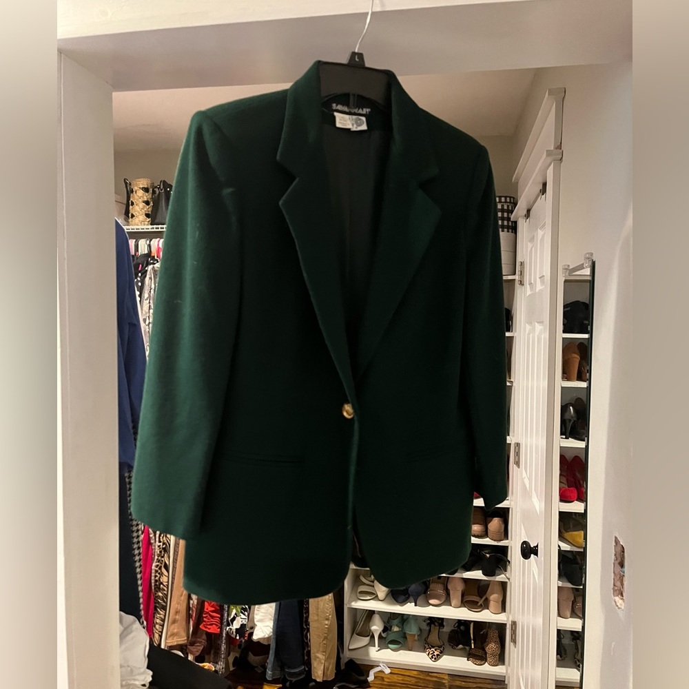 Vintage Forest  green blazer